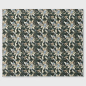 Vintage blaue Fairies und Mushroom Wrapping Paper Geschenkpapier (Flach)