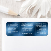 Vintage blaue Folienseife und kosmetisches Etikett (Insitu)