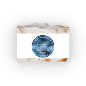 Vintage blaue Folienseifenkosmetik Runder Aufkleber