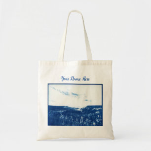 Vintage blaue Fotografie Tote Bag Tragetasche