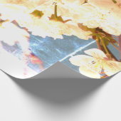 Vintage Blaue Frühlingsblüte Blume Geschenkpapier (Ecke)