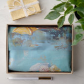 Vintage blaue Gänse Kunsthandwerk und Dekoration Seidenpapier (Geschenk)