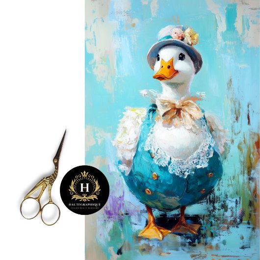 Vintage blaue Gänse Kunsthandwerk und Dekoration Seidenpapier