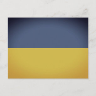 Vintage blaue gelbe ukrainische Flagge Postkarten