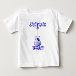 Vintage blaue Gitarre mit inspirierendem Zitat Baby T-shirt