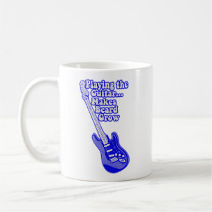 Vintage blaue Gitarre mit motivierend Worten Kaffeetasse