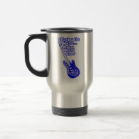 Vintage blaue Gitarre mit motivierend Worten