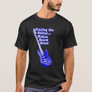 Vintage blaue Gitarre mit motivierend Worten T-Shirt