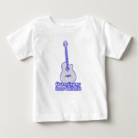 Vintage blaue Gitarre mit motivierend Zitat