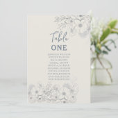 Vintage blaue Hochzeitstabelle (Stehend Vorderseite)