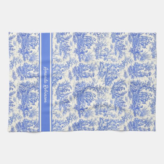 Vintage blaue Joule Geschirrtuch (Horizontal)