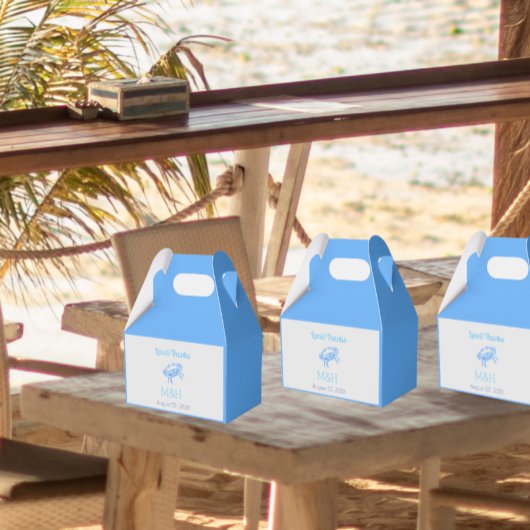 Vintage blaue Krabbe für Hochzeiten Geschenkschachtel