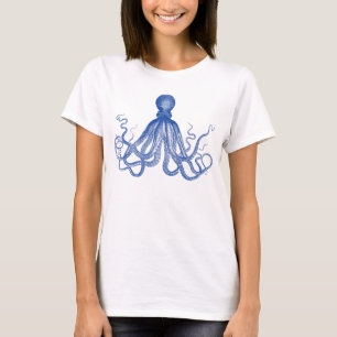 Vintage blaue Krake T-Shirt