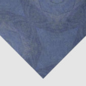 Vintage blaue Kreise Seidenpapier (Ausschnitt)