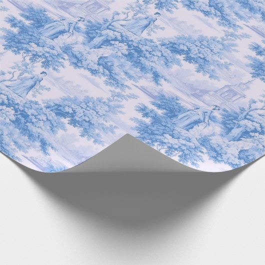 Vintage blaue Kröte Geschenkpapier (Ecke)