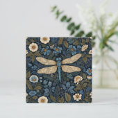 Vintage blaue Libelle (Stehend Vorderseite)