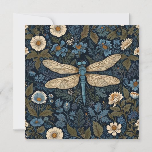 Vintage blaue Libelle (Vorderseite)