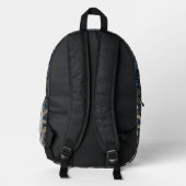 Vintage blaue Libelle Bedruckter Rucksack (Rückseite)
