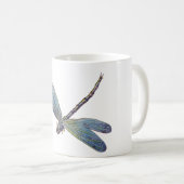 Vintage blaue Libelle Kaffeetasse (VorderseiteRechts)