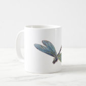 Vintage blaue Libelle Kaffeetasse (Vorderseite Links)
