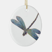 Vintage blaue Libelle Keramik Ornament (Rechts)