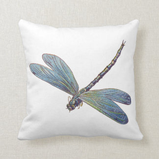 Vintage blaue Libelle Kissen
