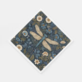 Vintage blaue Libelle Serviette (Ecke)