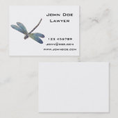 Vintage blaue Libelle Visitenkarte (Vorne/Hinten)