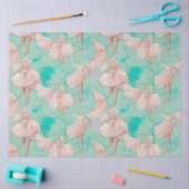 Vintage blaue Pastelle Tiny Dancer Print Seidenpapier (Basteln)