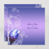 Vintage Blaue Rose Antike Fantasiehochzeit Einladung (Vorne/Hinten)