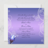 Vintage Blaue Rose Antike Fantasiehochzeit Einladung (Rückseite)