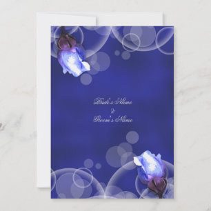 Vintage Blaue Rose Antike Fantasiehochzeit Einladung