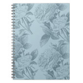 Vintage blaue Rose Notizblock (Vorderseite)