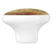 Vintage blaue Schmetterlinge Keramikknauf (Seitenansicht)