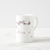 Vintage blaue Tits Porzellantasse (Vorderseite Rechts)