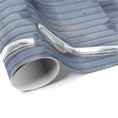 Vintage blaue Tür, Silbergriff Geschenkpapier (Rolleneckpunkt)