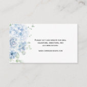 Vintage blaue und weiße florale Verschlusskarten Begleitkarte (Vorderseite)