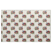 Vintage Blaue Vögel mit Kronen und Rose Stoff (Fat Quarter (45,7 x 55,9 cm))