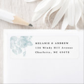 Vintage blaue Wasserfarbe Rücksendeadresse (Insitu)