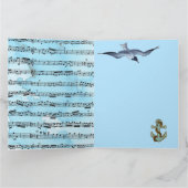 VINTAGE BLAUENSCHIFFE, SEGELSCHIFFE, Rotes Siegel Karte (Innenseite)