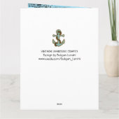 VINTAGE BLAUENSCHIFFE, SEGELSCHIFFE, Rotes Siegel Karte (Rückseite)