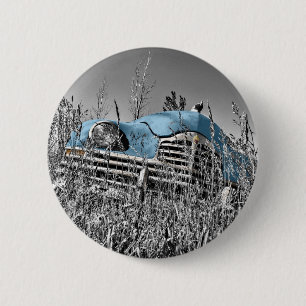 vintage blauer Auto Button