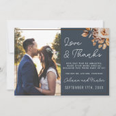 Vintage blauer Herbst getrocknete Blume Danke (Vorderseite)