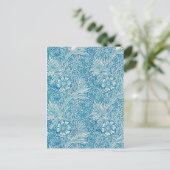 Vintage Blauer Marigold Postkarte (Stehend Vorderseite)