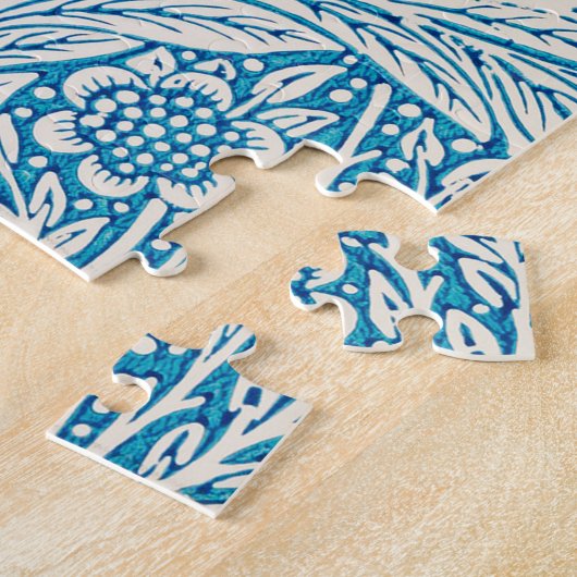 Vintage Blauer Marigold Puzzle (Seite)