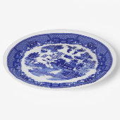 Vintage Blauer Wildpattern ca. 1790 Pappteller (Schrägansicht)