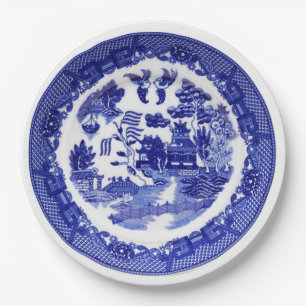 Vintage Blauer Wildpattern ca. 1790 Pappteller