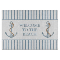 Vintage Blaues Anker mit Seil personalisiert