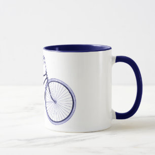 Vintage Blaues Fahrrad Tasse