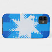 Vintage blaues Halftone Stern iPhone 5 Hülle (Rückseite (Horizontal))
